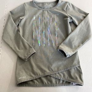 Long sleeve gray nike shirt. Size 4T